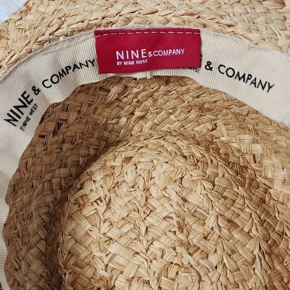 Nine West paper hat women's sun 🌞 vacation beach 🏖 one size